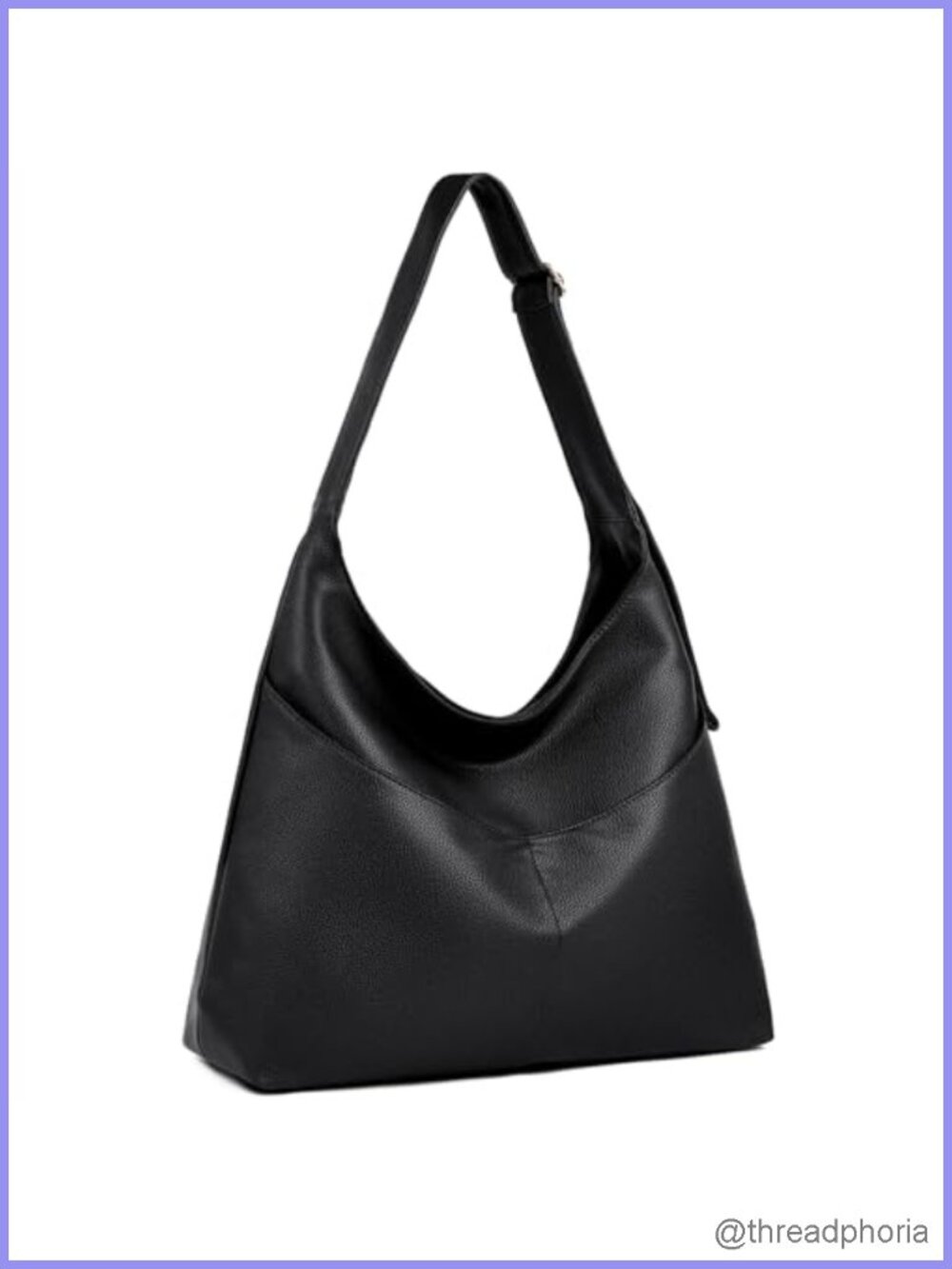 Vegan Leather Hobo Bag for Women Large Slouchy Shoulder Purse with Zipper